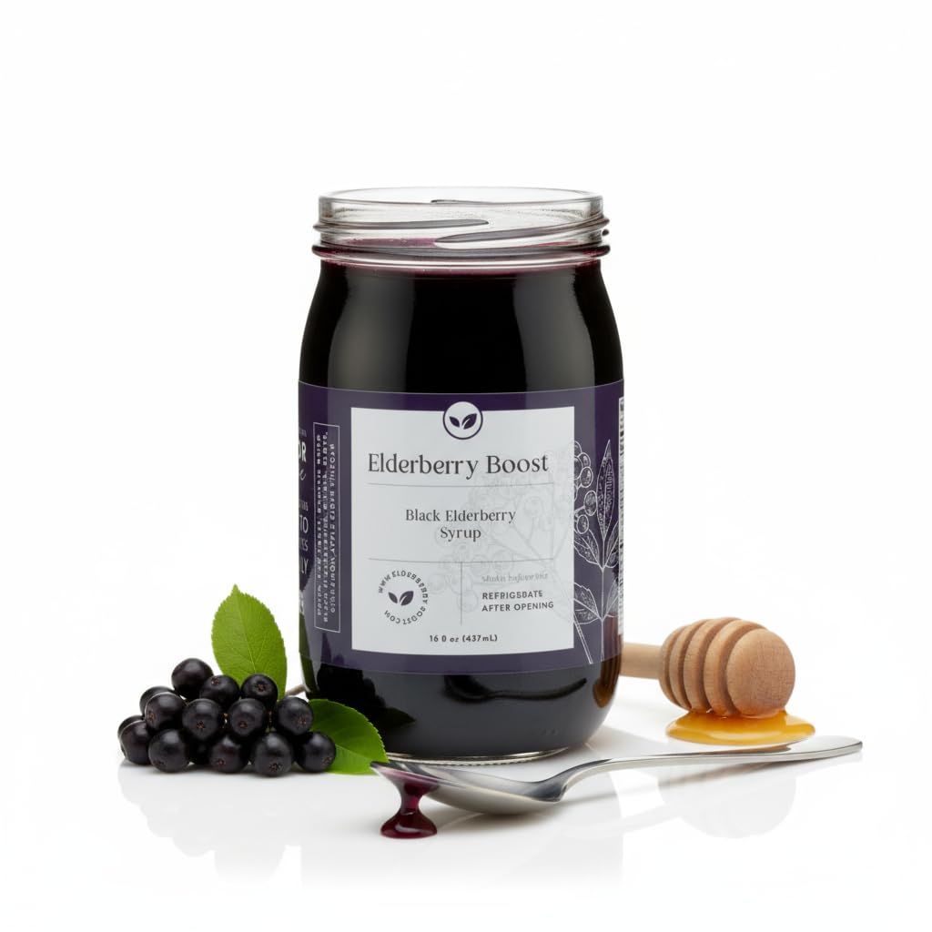 Elderberry Boost USA-made label emphasizes small-batch care