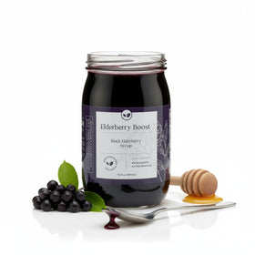 Elderberry Boost USA-made label emphasizes small-batch care