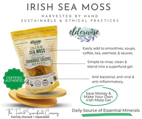 Elderwise sea moss raw-wildcrafted from Ireland ideal for DIY wellness blends