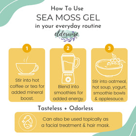 Elderwise Sea Moss Mineral Rich, 92 nutrients for daily nutrient variety