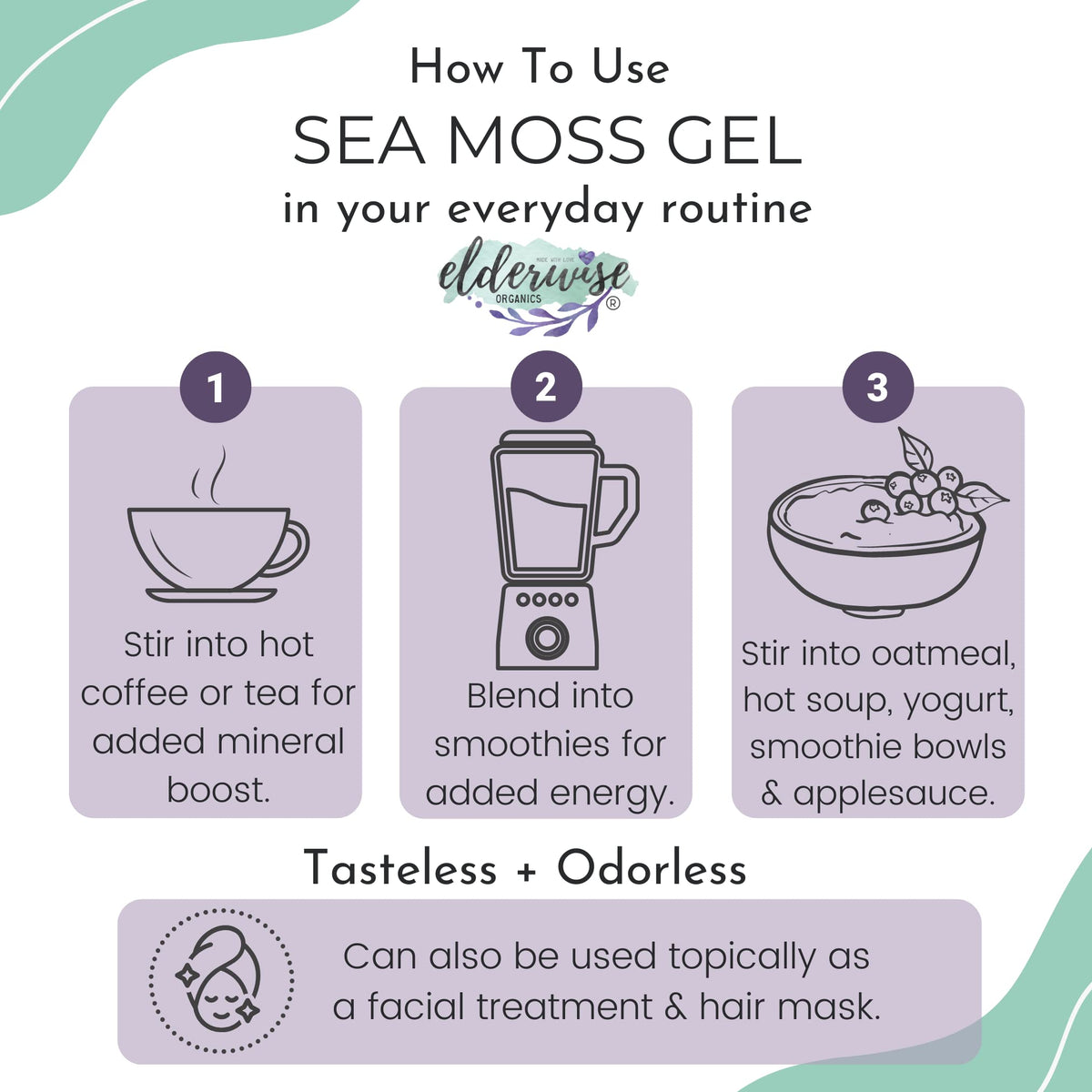 Elderwise Wildcrafted Sea Moss Purple harvested sustainably for your wellness kitchen.