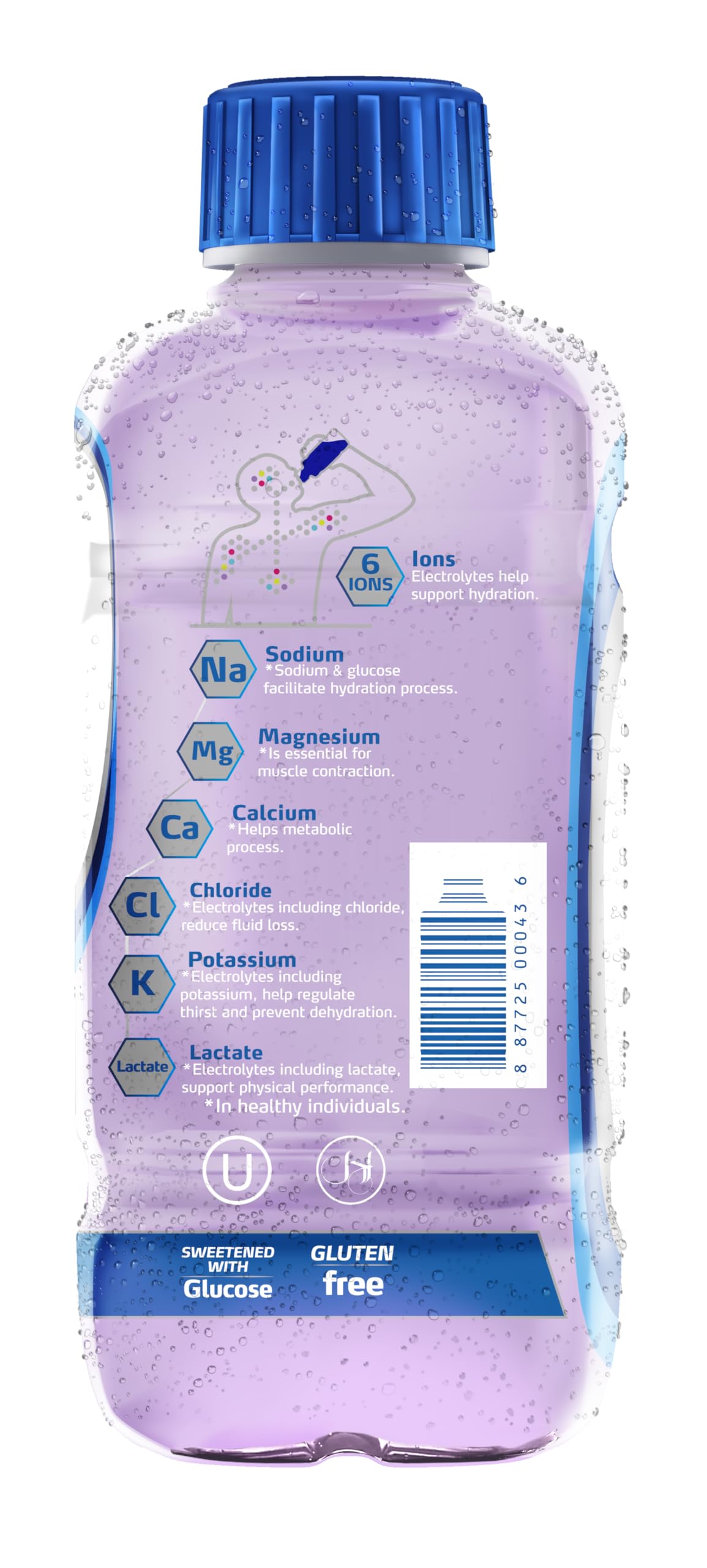 Electrolit Berry Bliss bottle pouring for quick hydration during activity