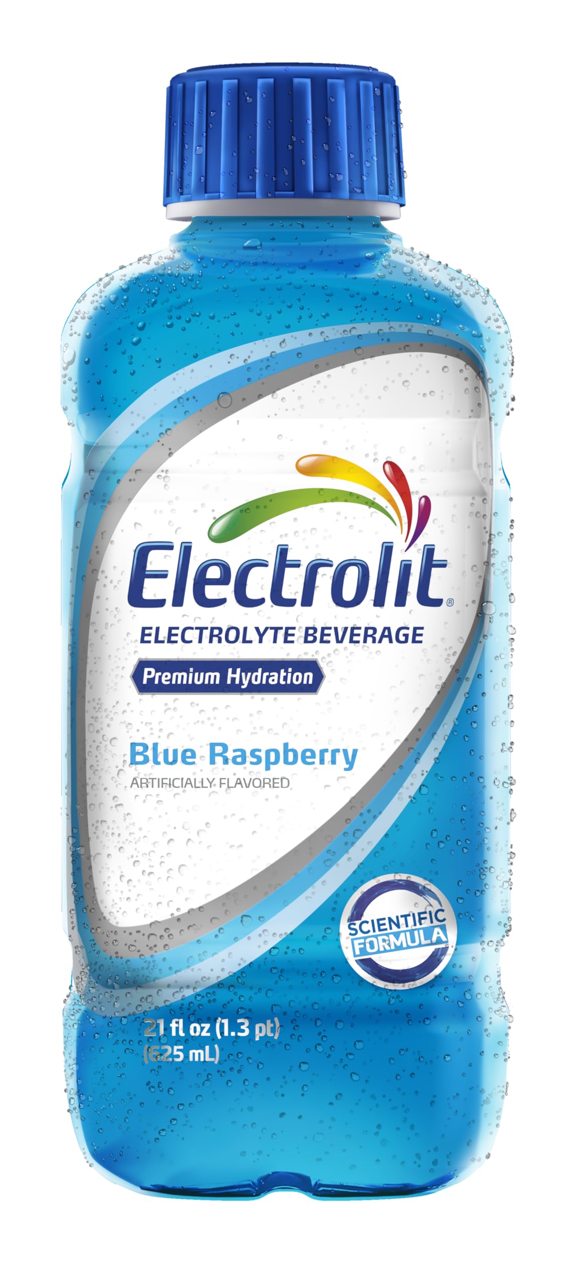 Electrolit Blue Raspberry bottle pour for quick hydration during activity