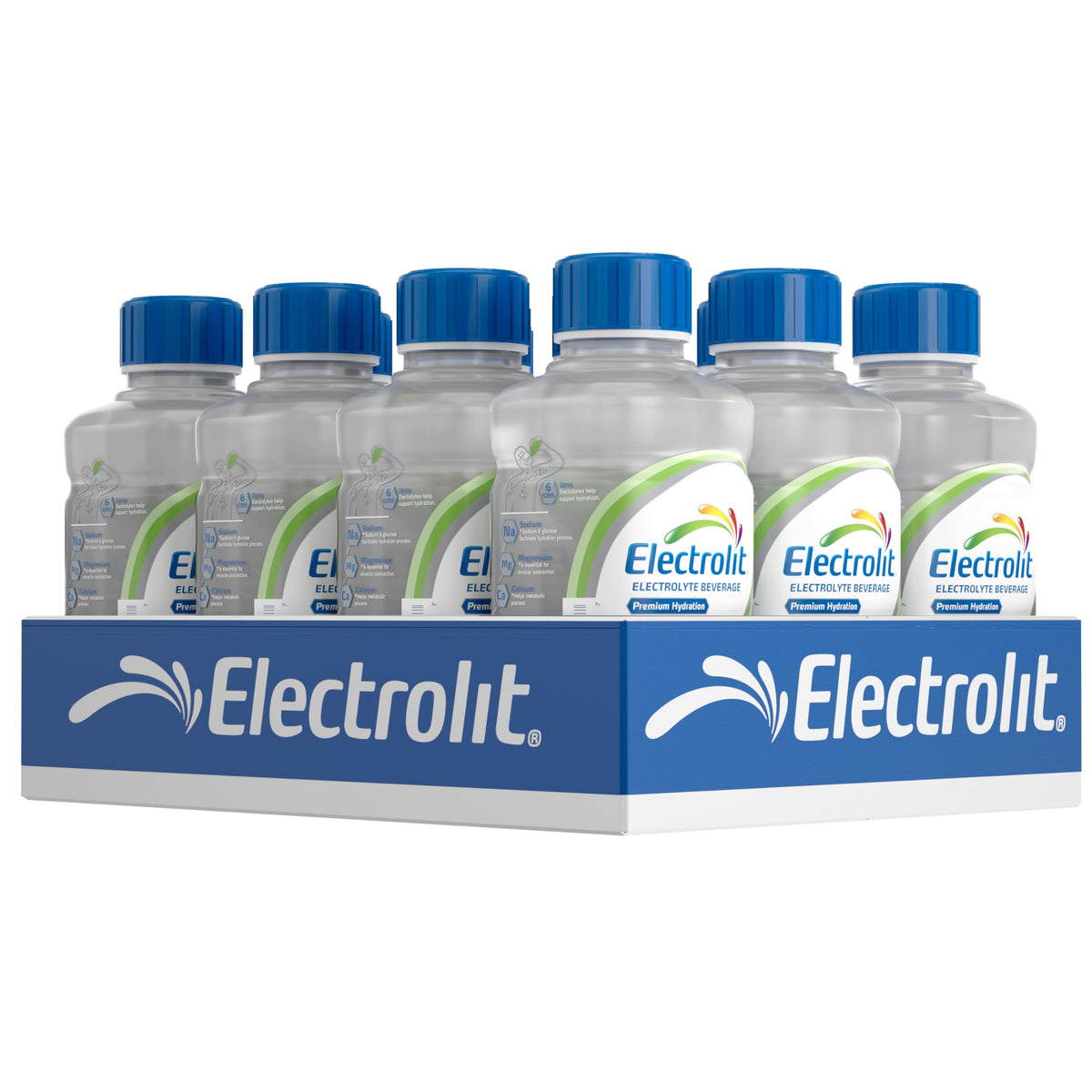 Electrolit coconut bottle front view for quick hydration on the go