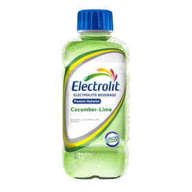 Close-up of Electrolit cucumber-lime cap highlighting premium packaging