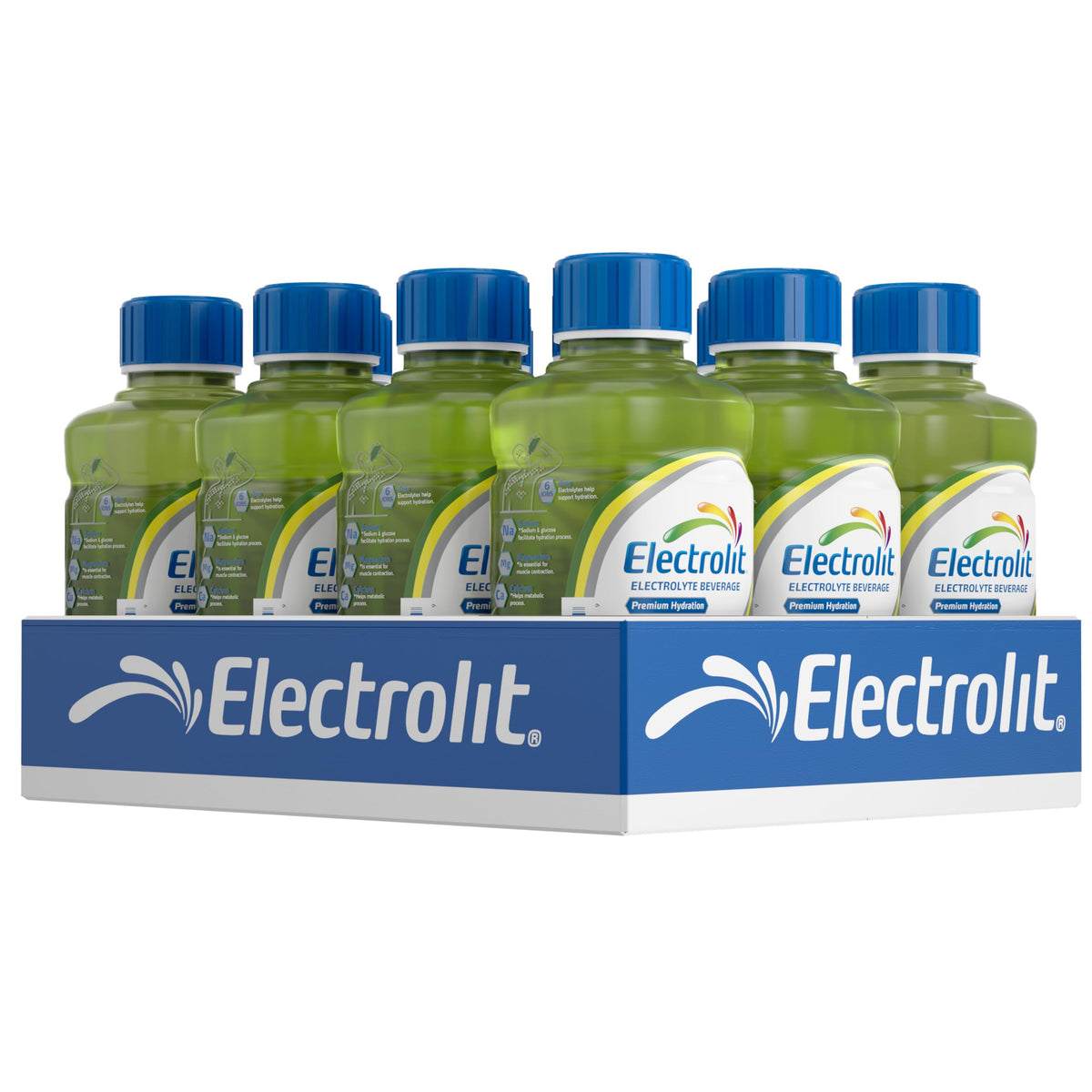 Electrolit cucumber-lime bottle front showing refreshing hydration appeal