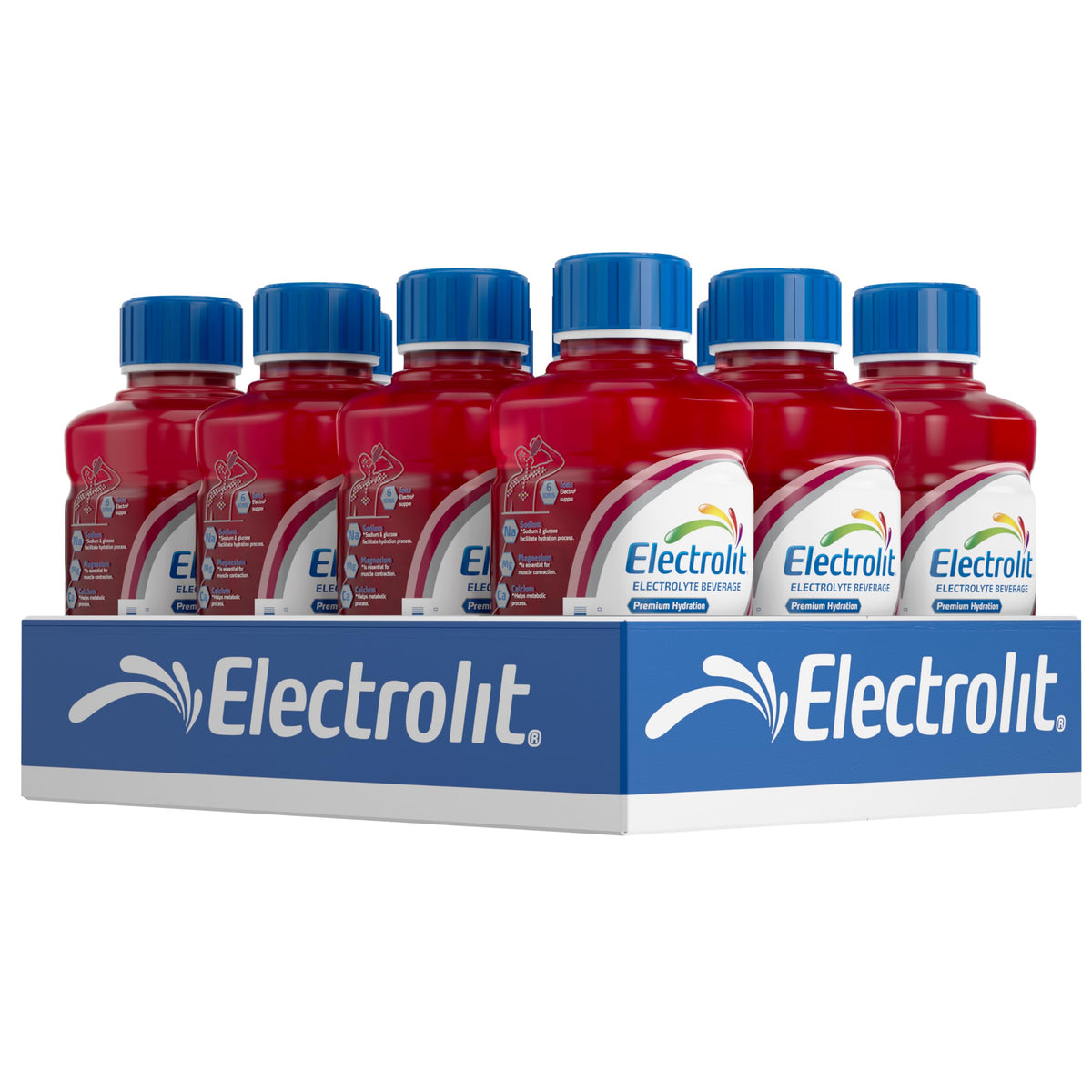 Electrolit Fruit Punch bottle ready for quick hydration after a workout.