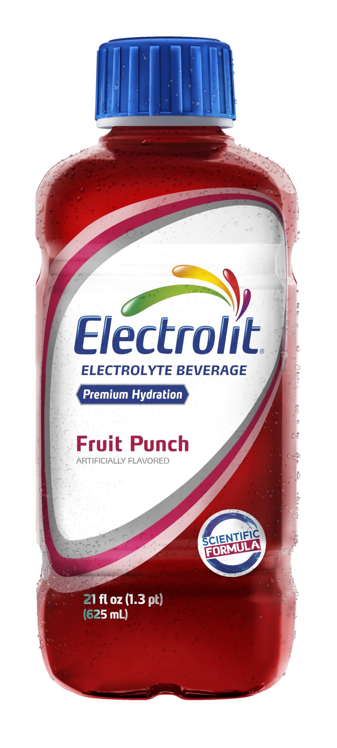 Electrolit Fruit Punch bottle pour emphasizes instant hydration during busy days.