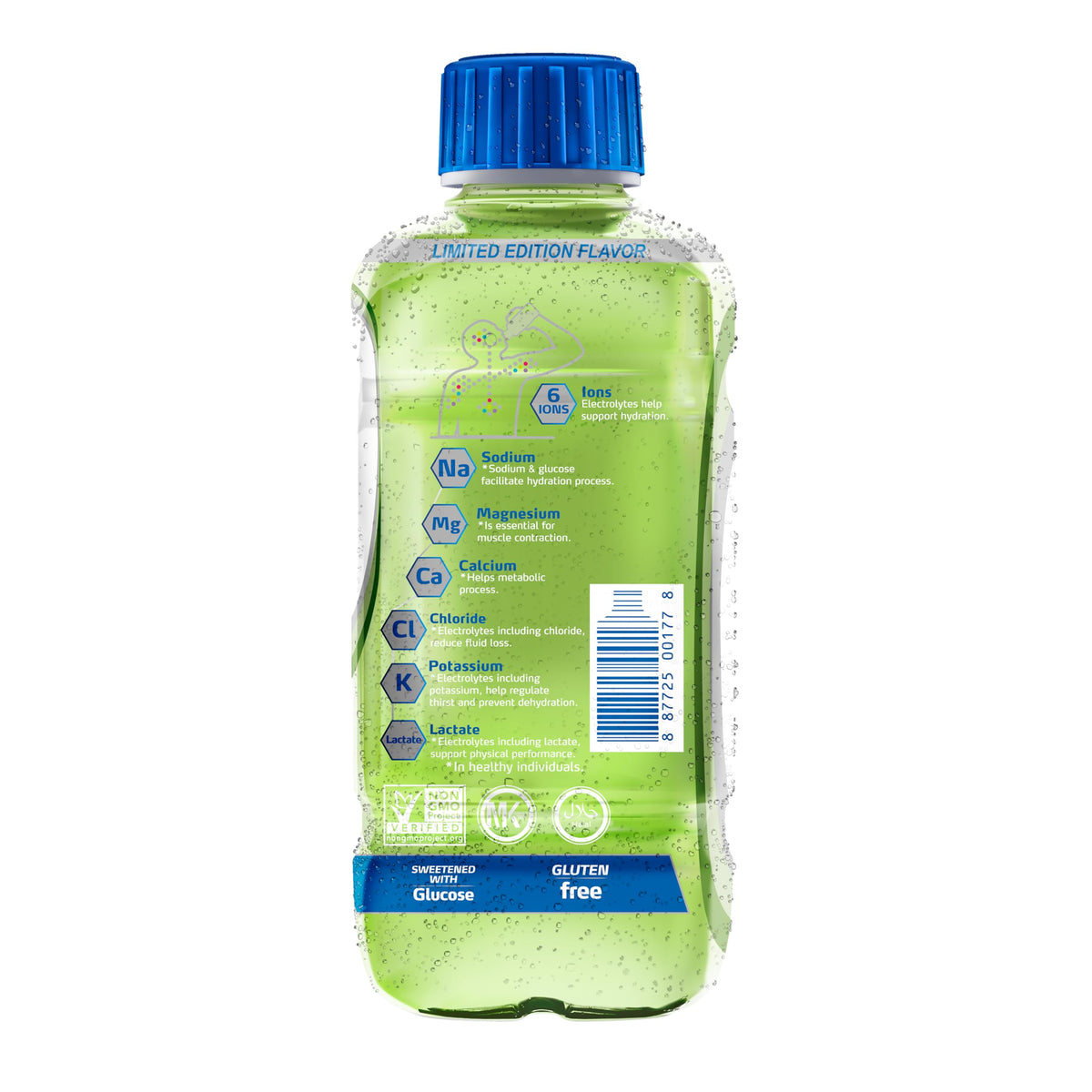Electrolit Green Apple pack-shot highlighting value of 12 bottles.