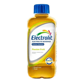 Electrolit hydration bottle pouring for post-workout hydration.