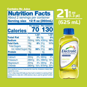 Electrolit Lemon-Lime bottle during workout for steady hydration.