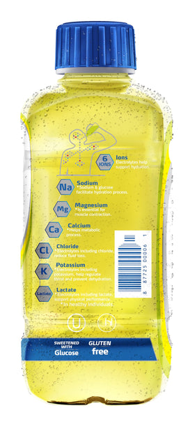 Electrolit Lemon-Lime glass with ice shows a refreshing electrolyte drink.
