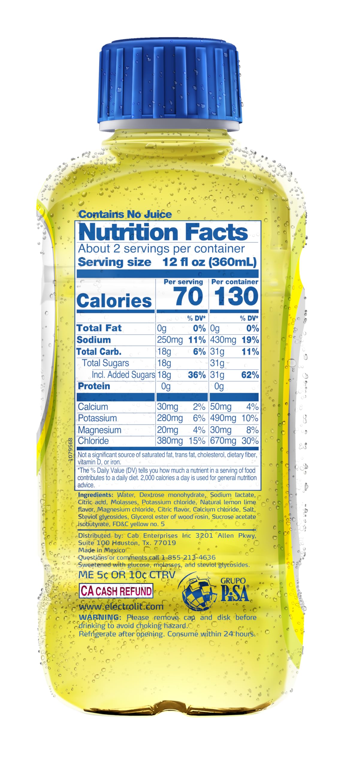 Electrolit Lemon-Lime 12-pack bottles for family hydration on the go.
