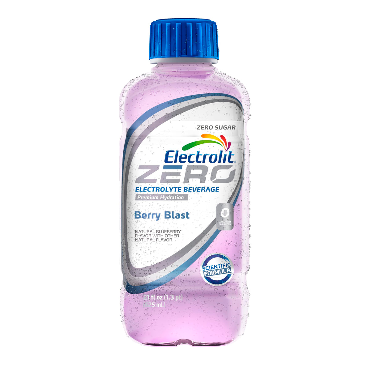 Electrolit Zero Berry Blast being poured, ideal for on-the-go hydration