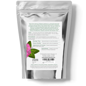 Elanen Naturals close-up red clover blossoms, vibrant and aromatic
