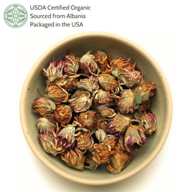 Elanen Naturals USDA-certified organic red clover leaves for pure herbal tea