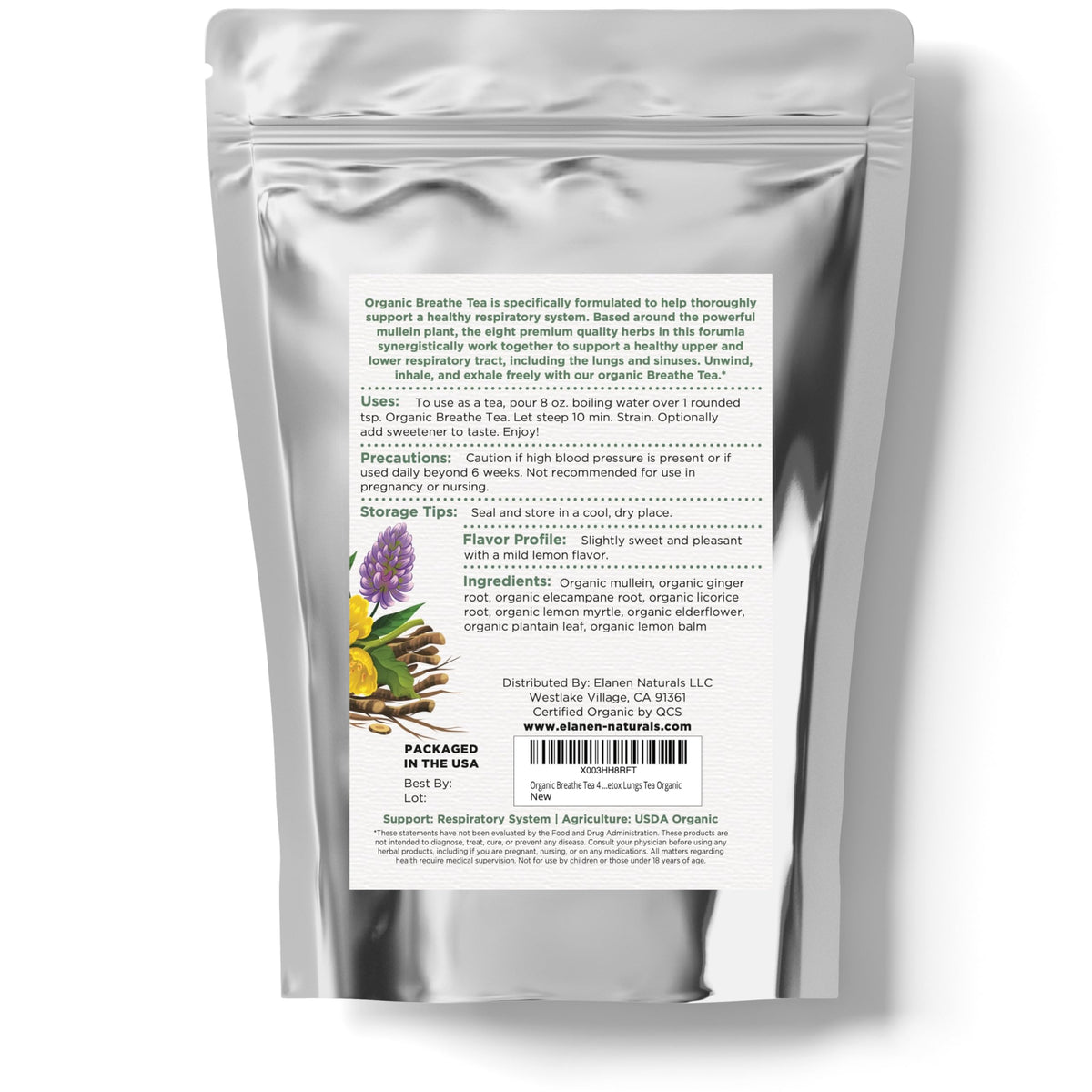 Elanen Naturals dried herbs on scoop illustrating convenient loose leaf prep