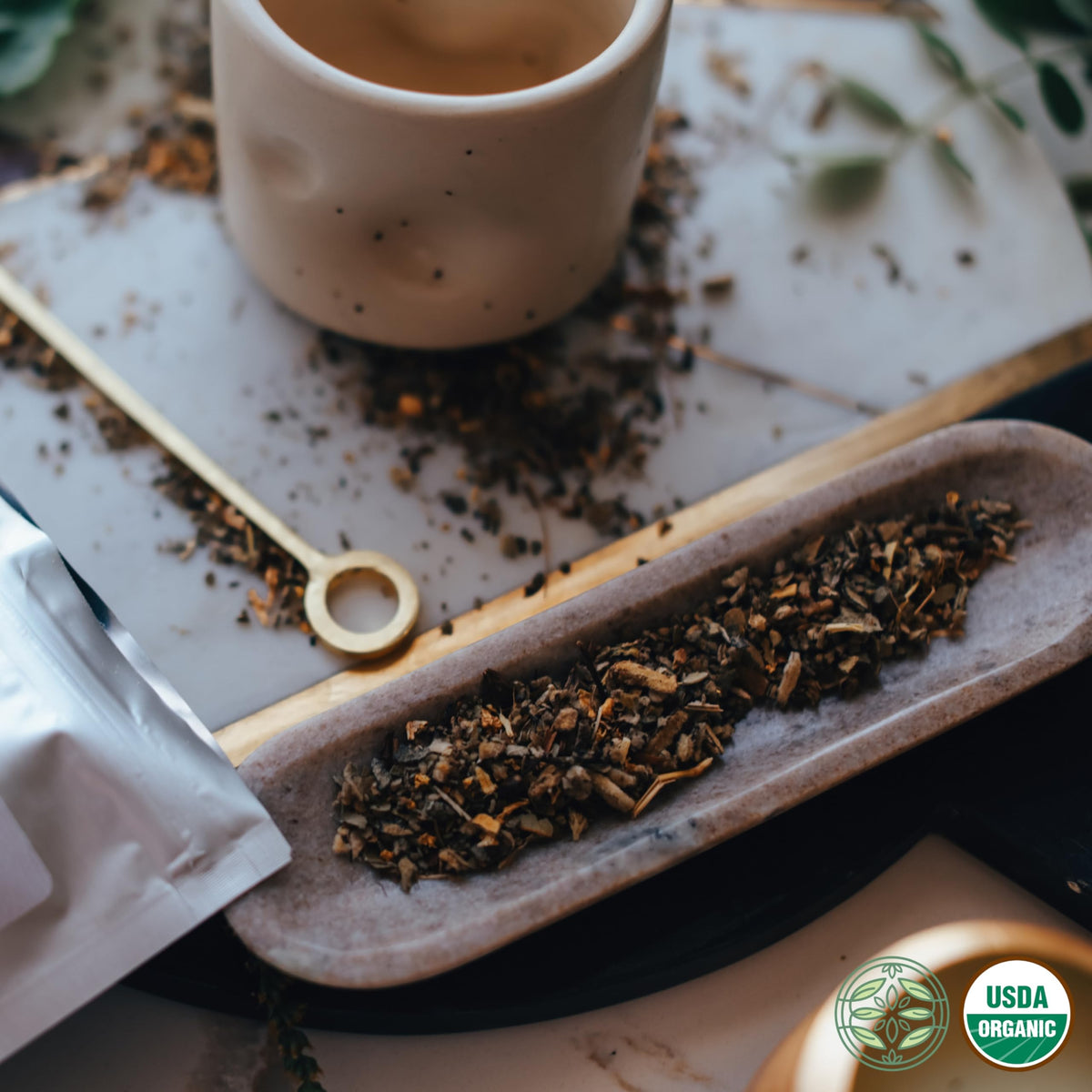 Elanen Naturals elderflower and plantain leaves bundle showing herbal support