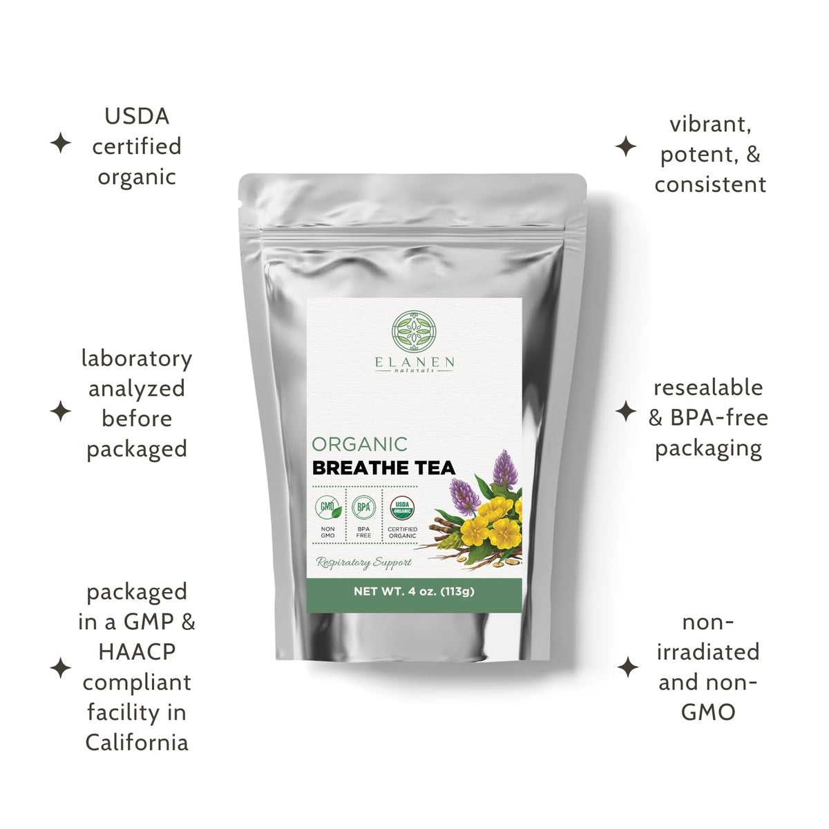 Elanen Naturals lemon myrtle leaves close-up highlighting citrus flavor