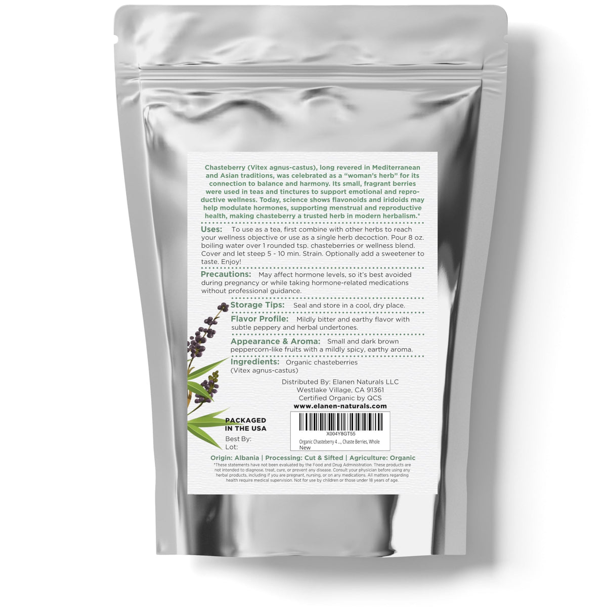 Elanen Naturals Tea brew with chasteberry infusion