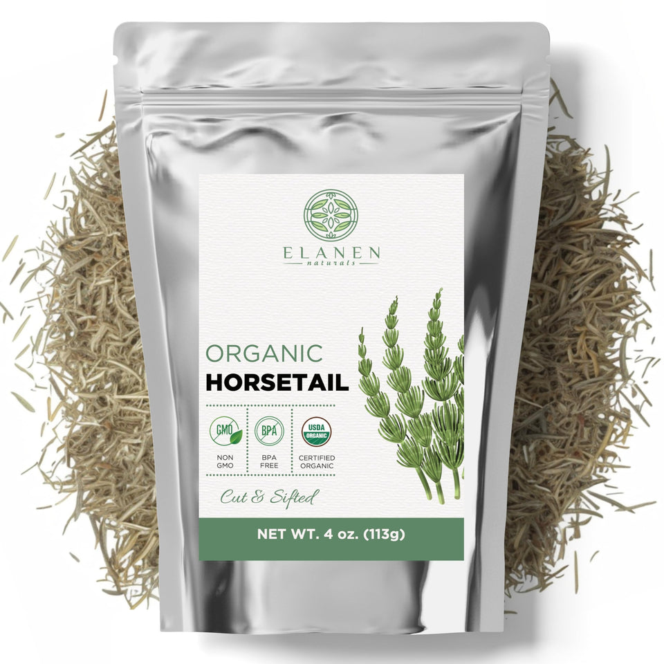 Elanen Naturals horsetail herb loose leaf for herbal tea