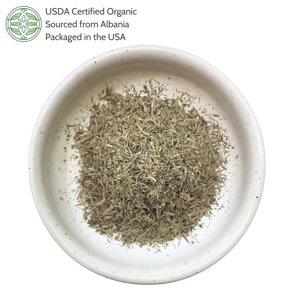 Elanen Naturals horsetail tea being steeped with earthy aroma