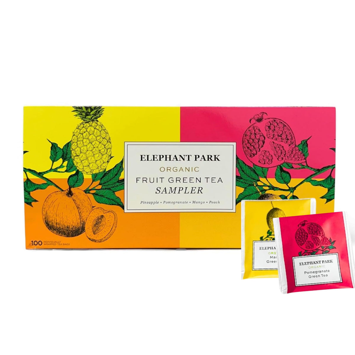 Elephant Park bulk tea packaging highlighting all natural ingredients