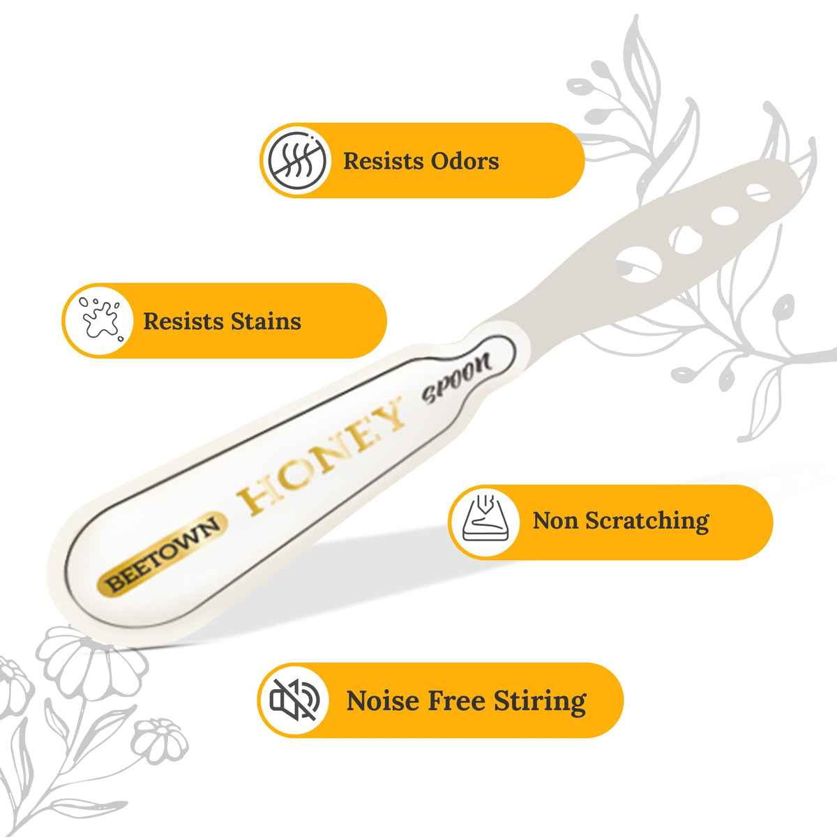 Elephant Park honey spoons ideal for coffee or lemon water rituals.