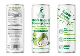 Elephant World soursop juice glass-pour — smooth tropical flavor without artificial additives.