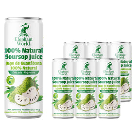 Elephant World soursop juice pack — convenient six-pack for on-the-go refreshment.