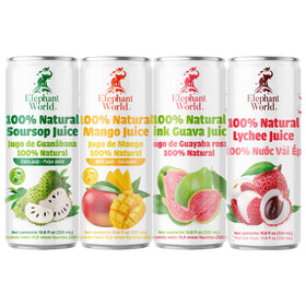 ELEPHANT WORLD Soursop-Mango-Guava-Lychee juice bottle with tropical aroma