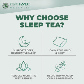 Elephantal Wellness Premium Sleep Tea brewing-cup with soothing aroma.