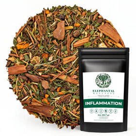 Elephantal Wellness Premium tea packaging close-up highlights handcrafted quality.