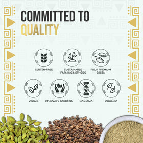 Eletary cardamom pods brewed tea infusion for fragrant chai and desserts.