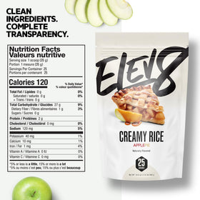 Elev8 Creamy Rice Apple Pie prepared bowl for quick, macro-friendly meals.