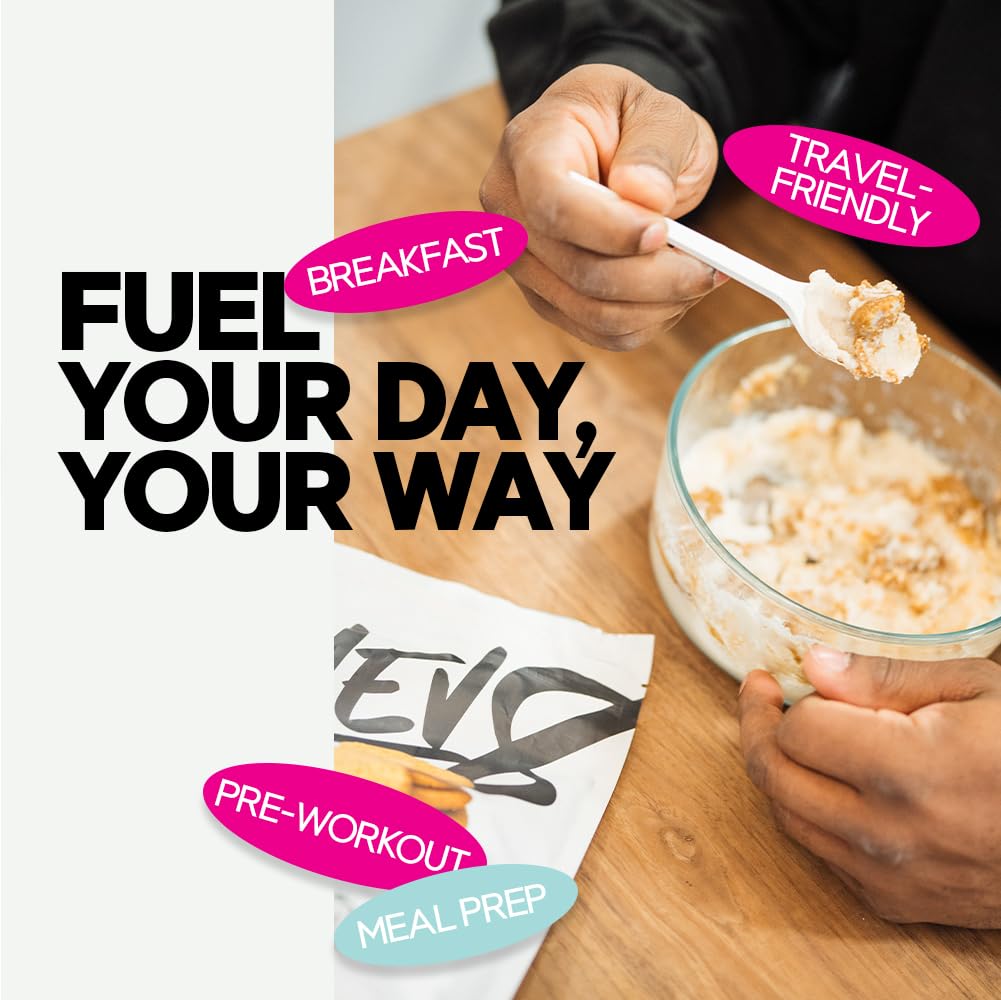 Elev8 Creamy Rice blueberry muffin ingredients close up reveals natural flavor hints.