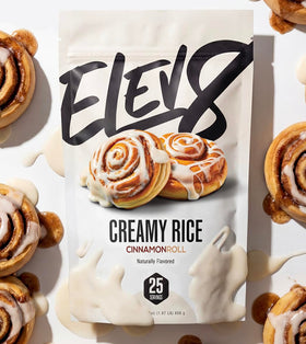 Elev8 Creamy Rice Cinnamon Roll aroma signals a cozy, inviting start.