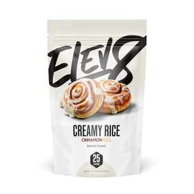 Elev8 Creamy Rice Cinnamon Roll pour fuels busy mornings with quick, clean carbs.