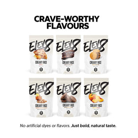 Elev8 Creamy Rice Georgia Peach packaging image showing easy storage