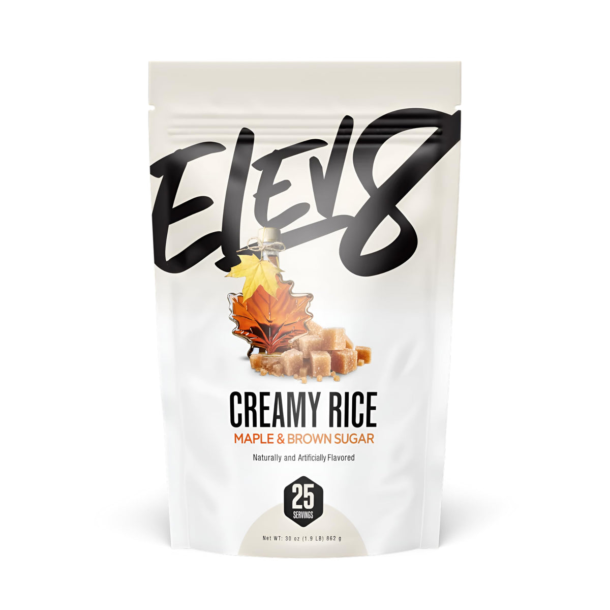 Elev8 Creamy Rice Maple Brown Sugar package ready for quick meals