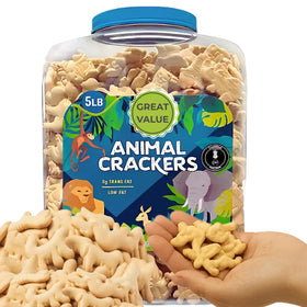 ELI&VAL Animal Crackers 5lb bulk tub ready for party prep and easy snacking.
