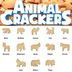 ELI&VAL Animal Crackers bulk tub being served at a party or event.