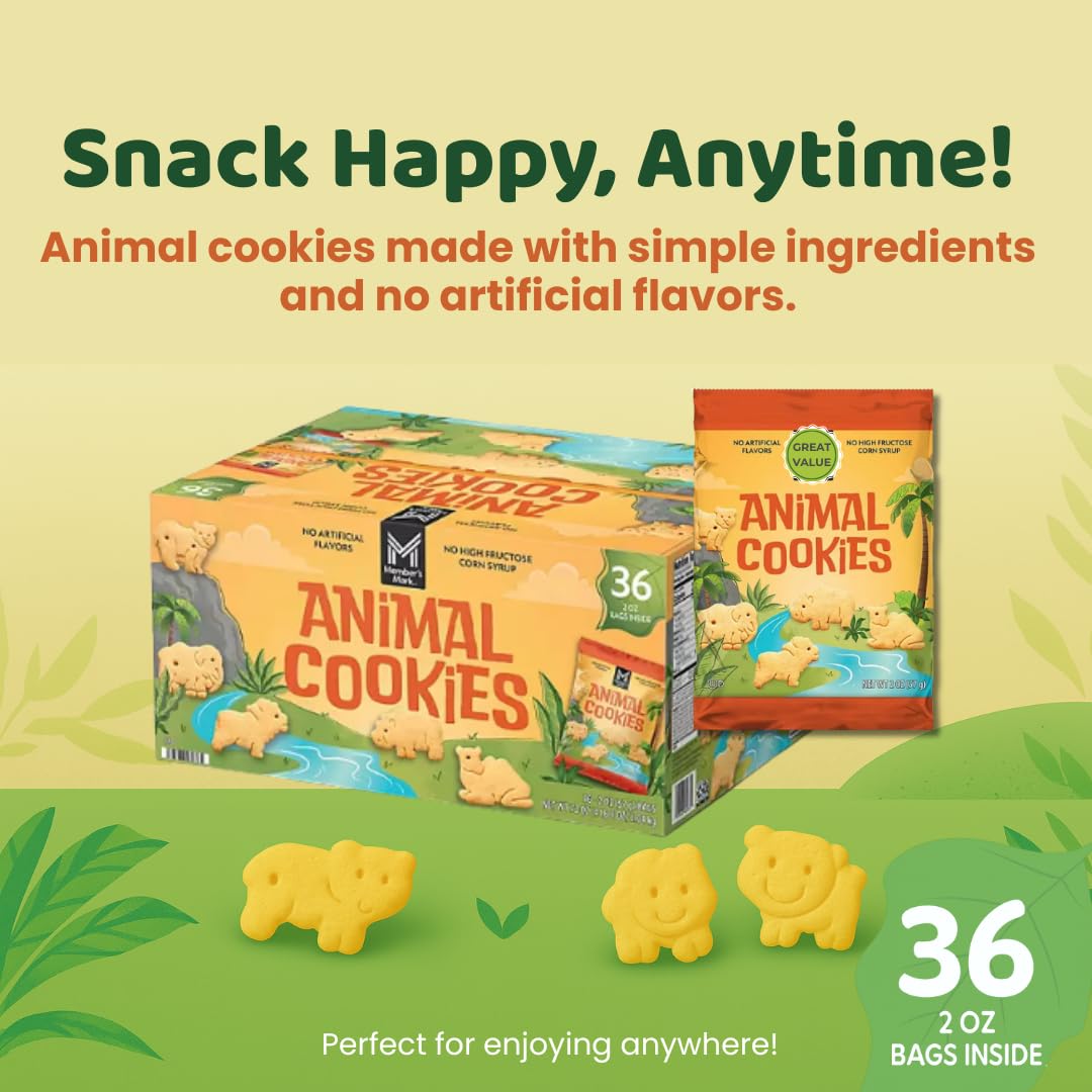 ELI&VAL single-serve 2oz animal crackers ideal for classrooms and travel.