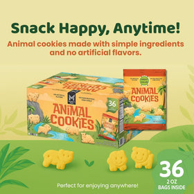 ELI&VAL single-serve 2oz animal crackers ideal for classrooms and travel.