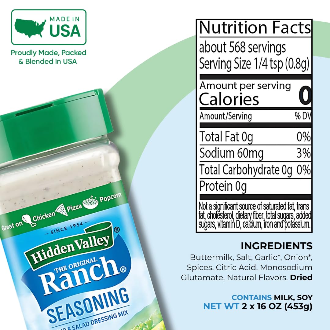 ELI&VAL Hidden Valley Ranch mix in a bowl with creamy dressing for dipping.