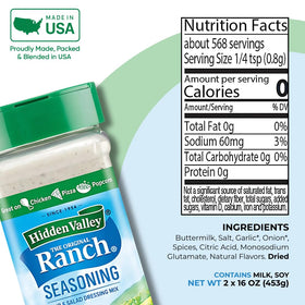 ELI&VAL Hidden Valley Ranch mix in a bowl with creamy dressing for dipping.