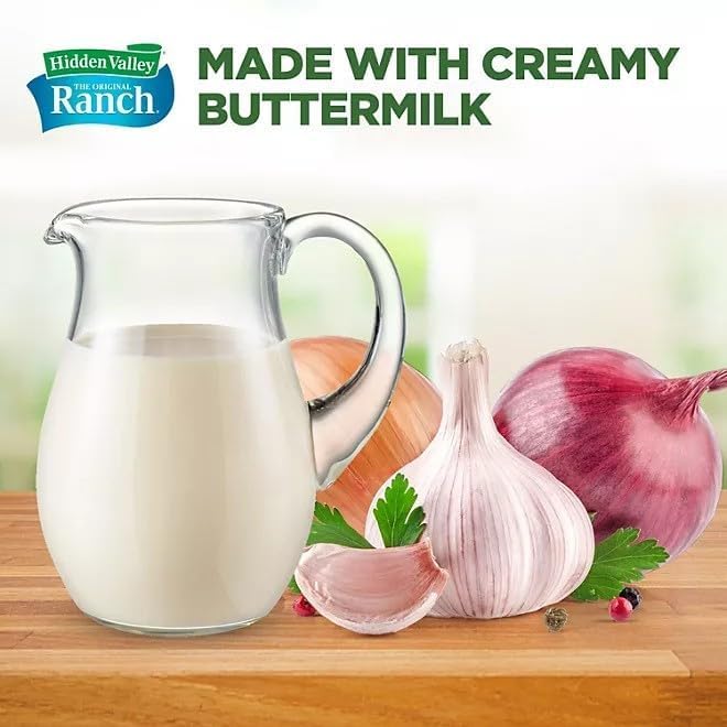 ELI&VAL Hidden Valley Ranch dressing mix with a family-friendly dinner setup.