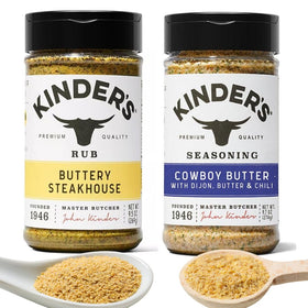 ELI&VAL Kinders Buttery Steakhouse jar elevates steak crust with buttery herbs.
