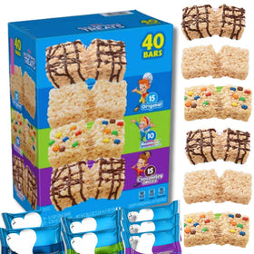 ELI&VAL marshmallow rice treats 40ct bulk ideal lunchbox snacks for kids.