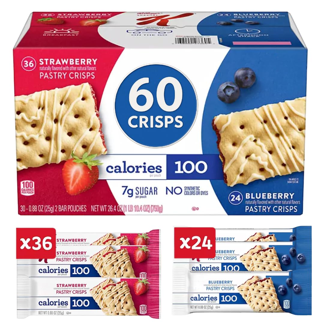 ELI&VAL strawberry pastry crisps box for quick breakfast snacks